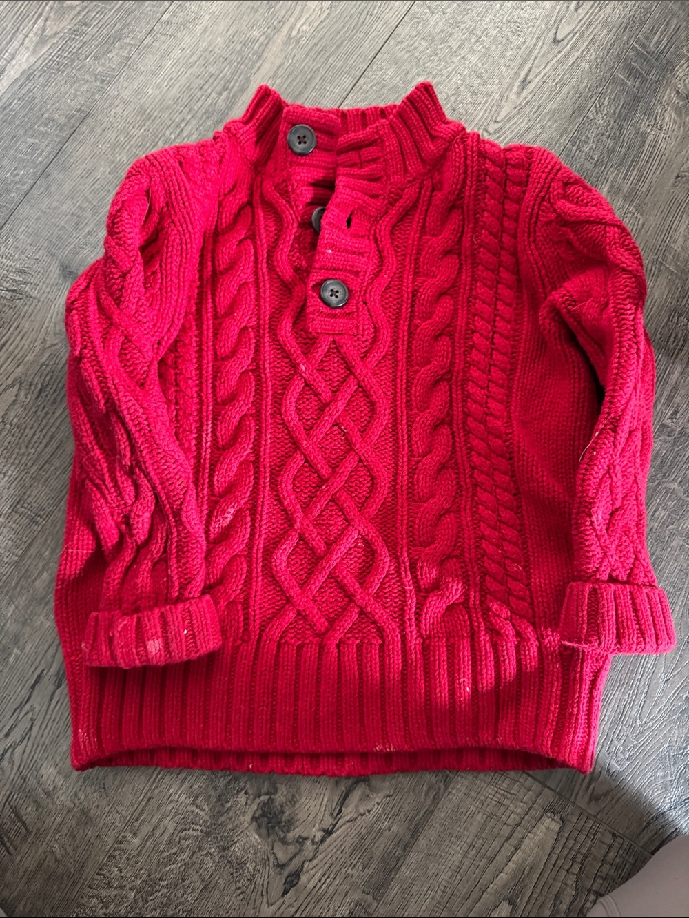 GAP Kids Bright Red Cable Knit Sweater